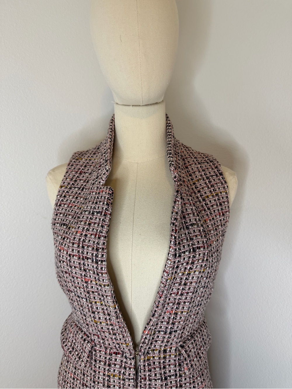 Zara Pink Tweed Sweater Vest Size XS - Picture 2 of 9